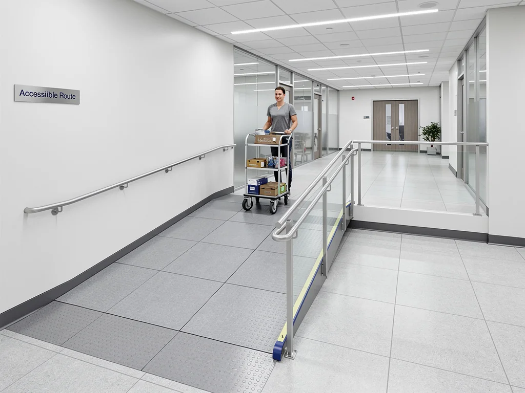 Access flooring ramps and steps installation in Dallas